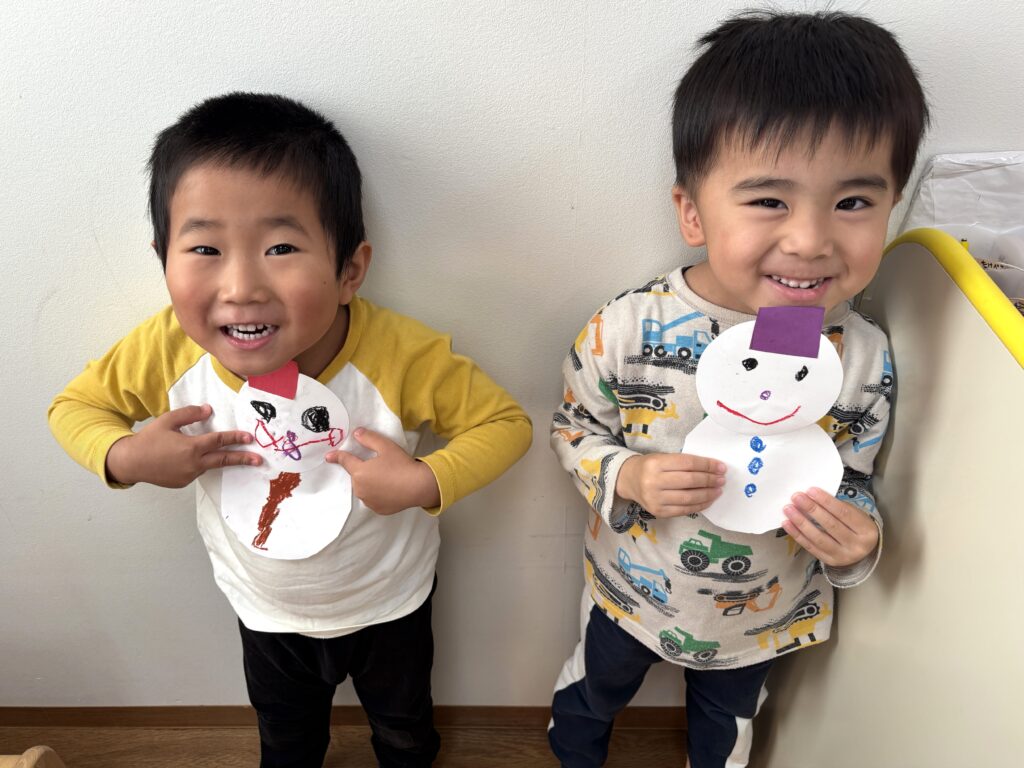 大阪　保育園　くじら保育園　雪だるま製作　202512-3