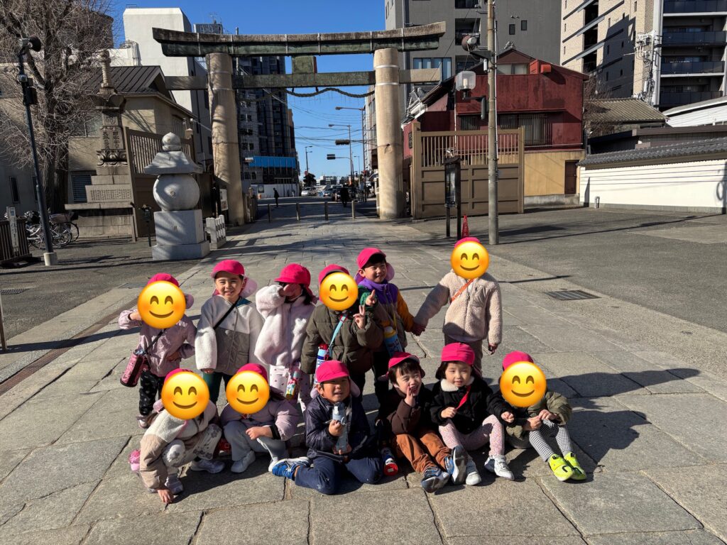 四天王寺へ初詣で仁王像に驚き　大阪　保育園　くじら保育園　202601-1