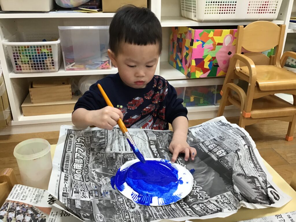 節分に向けてお面作り　大阪　保育園 くじら保育園　202601-1