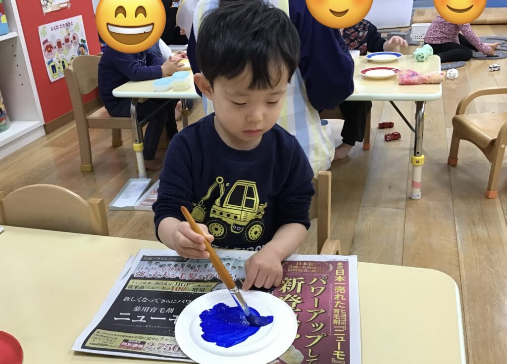 節分に向けてお面作り　大阪　保育園 くじら保育園　202601-5