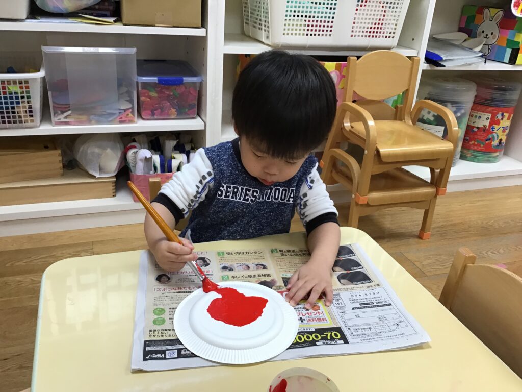 節分に向けてお面作り　大阪　保育園 くじら保育園　202601-4