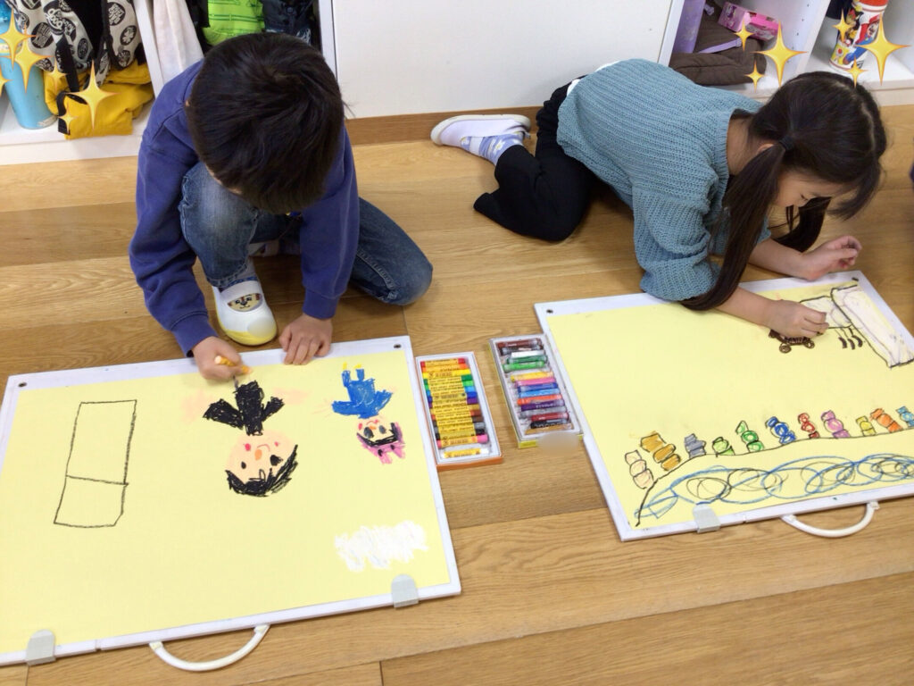 お正月の思い出絵画　大阪　保育園　くじら保育園　202601-1