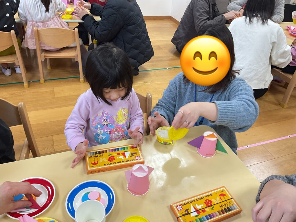 保育園参観日 紙コップロケットづくり 大阪 保育園 くじら保育園 202602-1