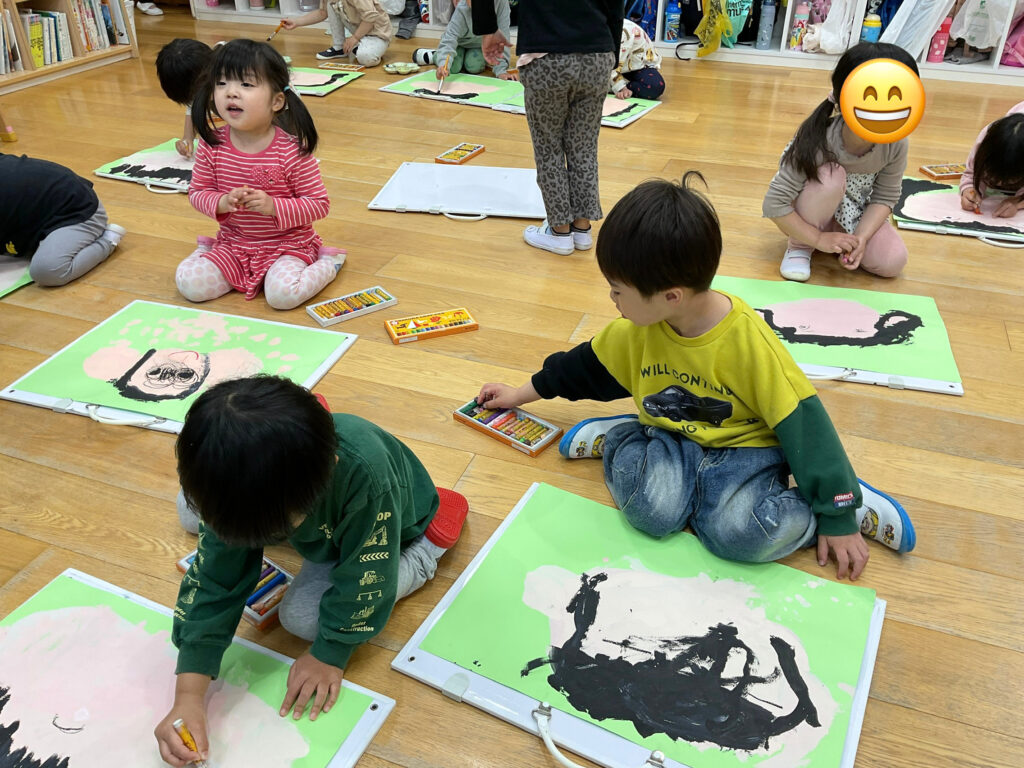 自画像制作　大阪　保育園　くじら保育園　202604-2