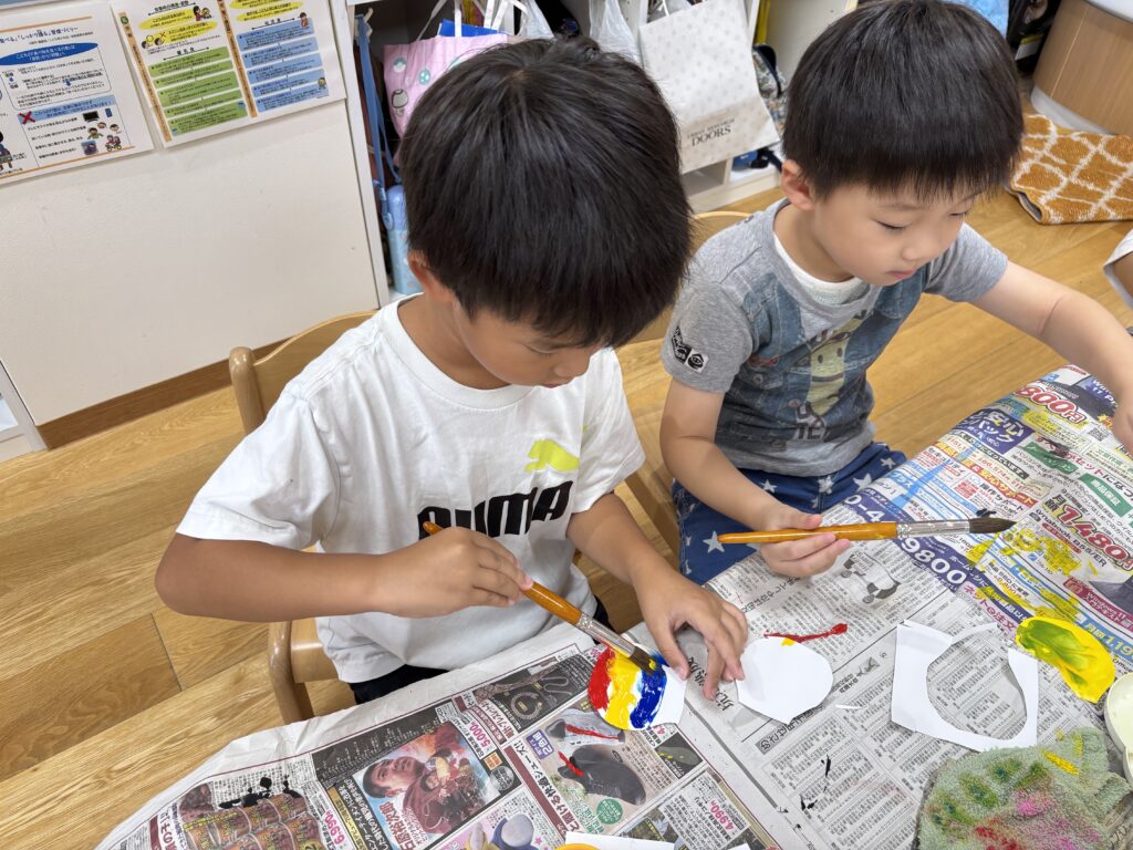 保育園敬老の日　プレゼント　手作りハガキ　大阪　くじら保育園　202609-2