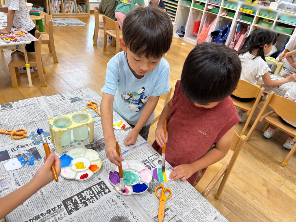 保育園敬老の日　プレゼント　手作りハガキ　大阪　くじら保育園　202609-1