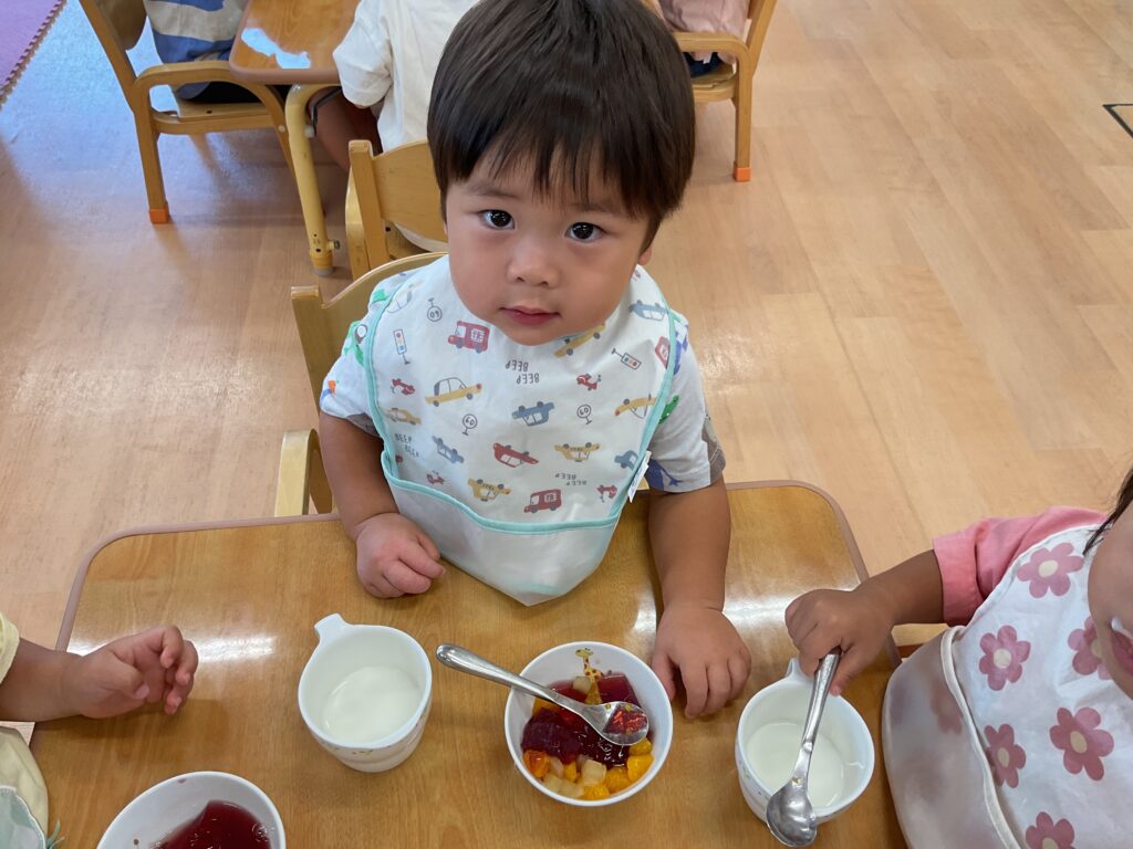 七夕　行事食　そうめん　由来　給食　ゼリー　くじら保育園　豊津東園　吹田市　202507-4