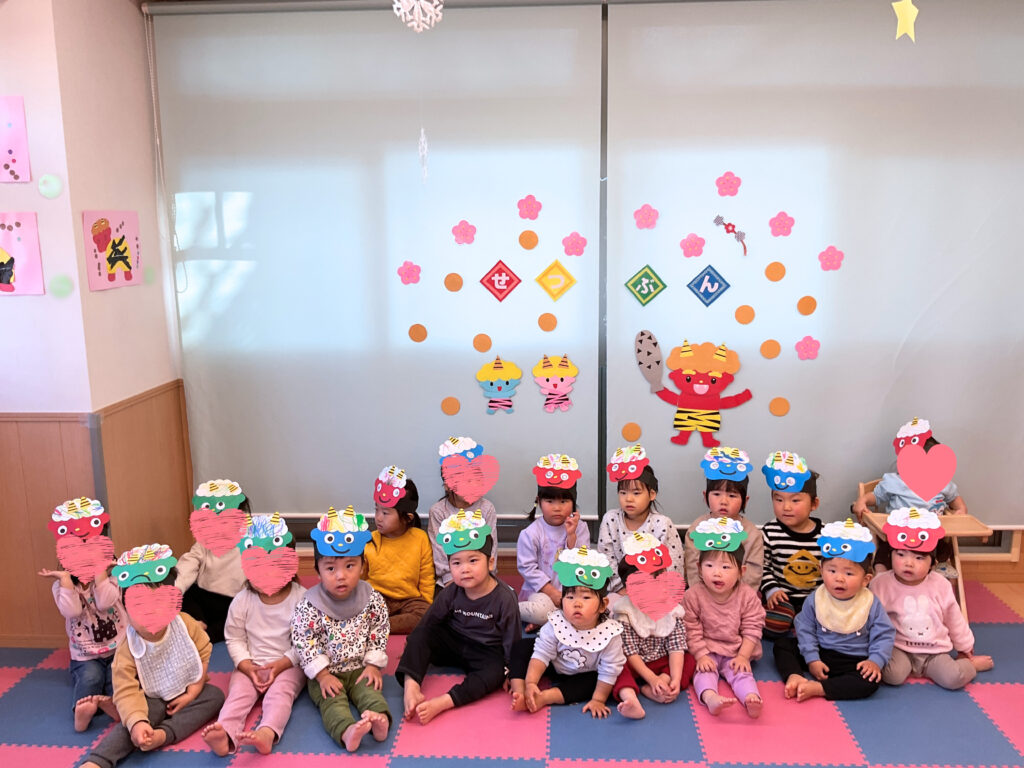 保育園の節分給食で鬼カレー 大阪 くじら保育園 202601-2