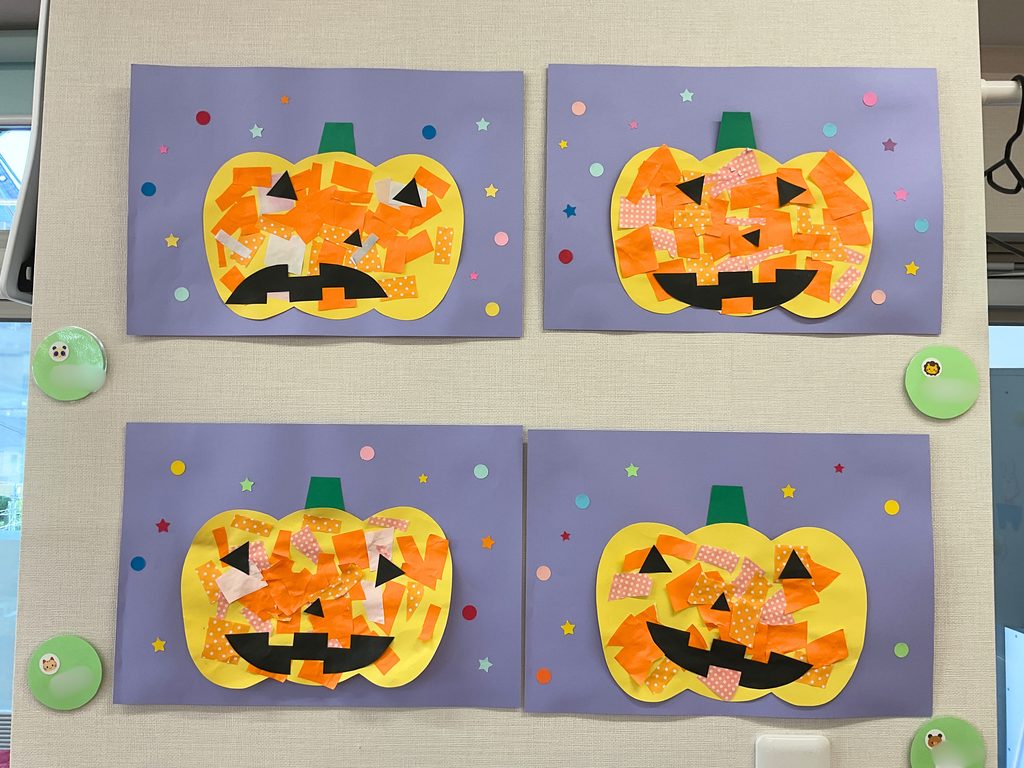保育園10月の壁面製作　ハロウィン作品　大阪　くじら保育園　202610-4
