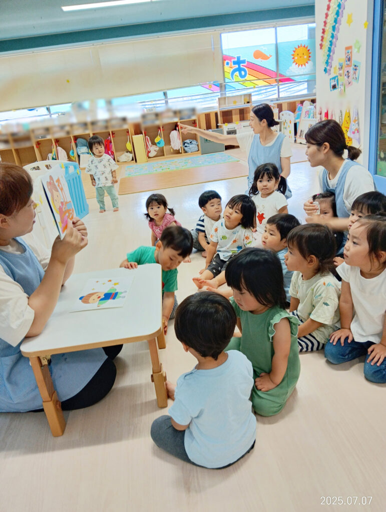 七夕　七夕会　天の川　特別給食　行事食　おおぞら保育園　魚住　明石　保育園　202507-1
