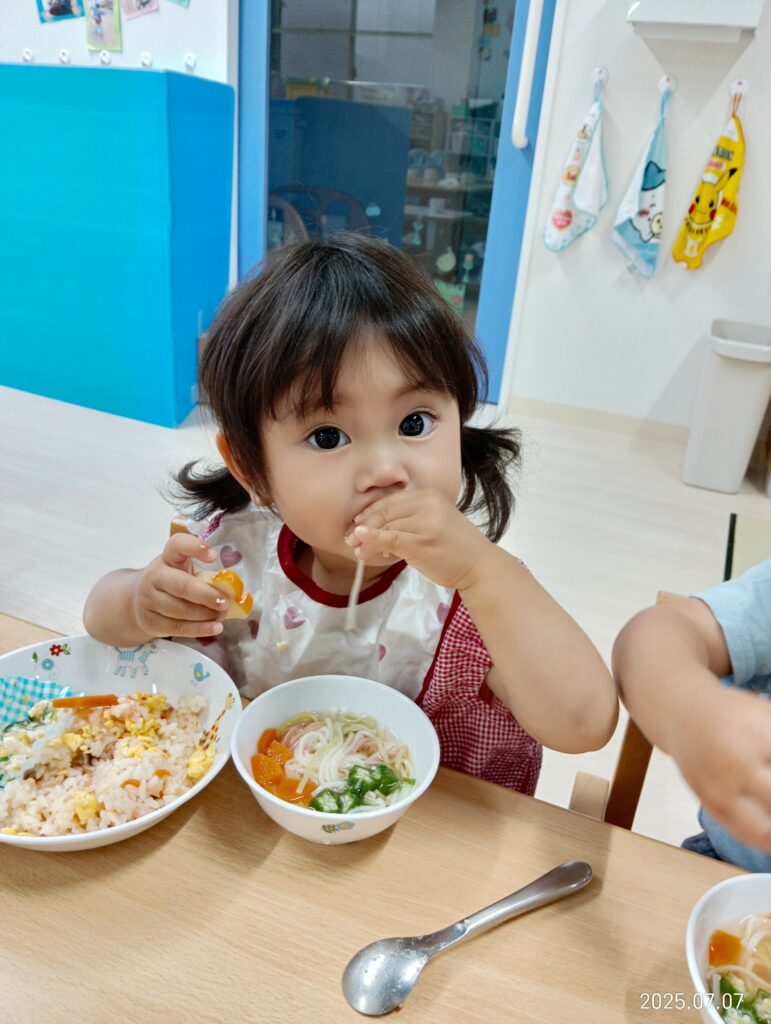 七夕　七夕会　天の川　特別給食　行事食　おおぞら保育園　魚住　明石　保育園　202507-5