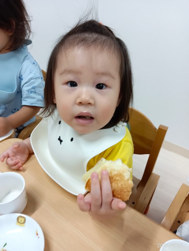しろくまちゃんのほっとけーき 絵本 ホットケーキ おやつ 手作りおやつ 明石 魚住 保育園 おおぞら保育園 202509-5