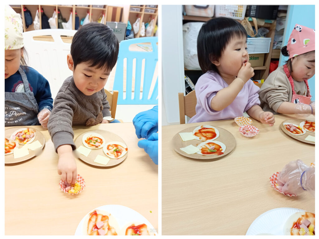 保育園でピザパーティ 食育 明石 保育園 おおぞら保育園 202601-4