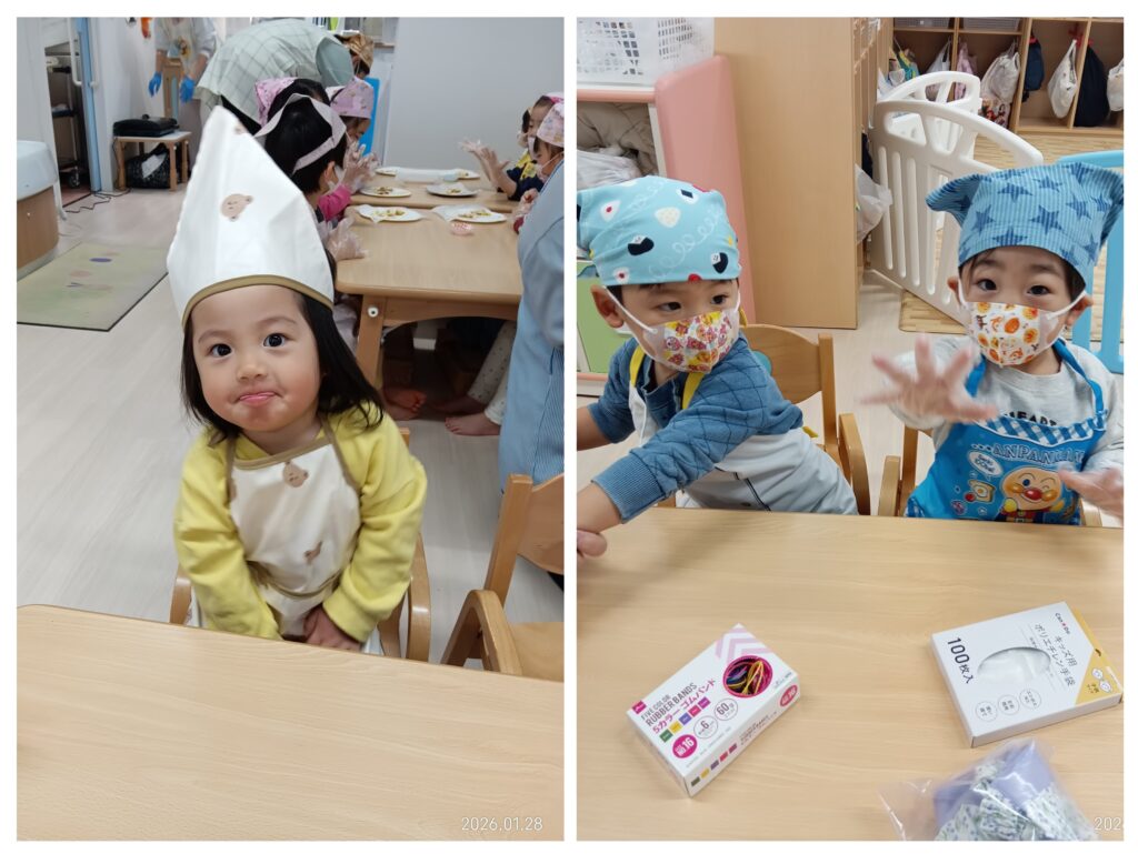 保育園でピザパーティ 食育 明石 保育園 おおぞら保育園 202601-1