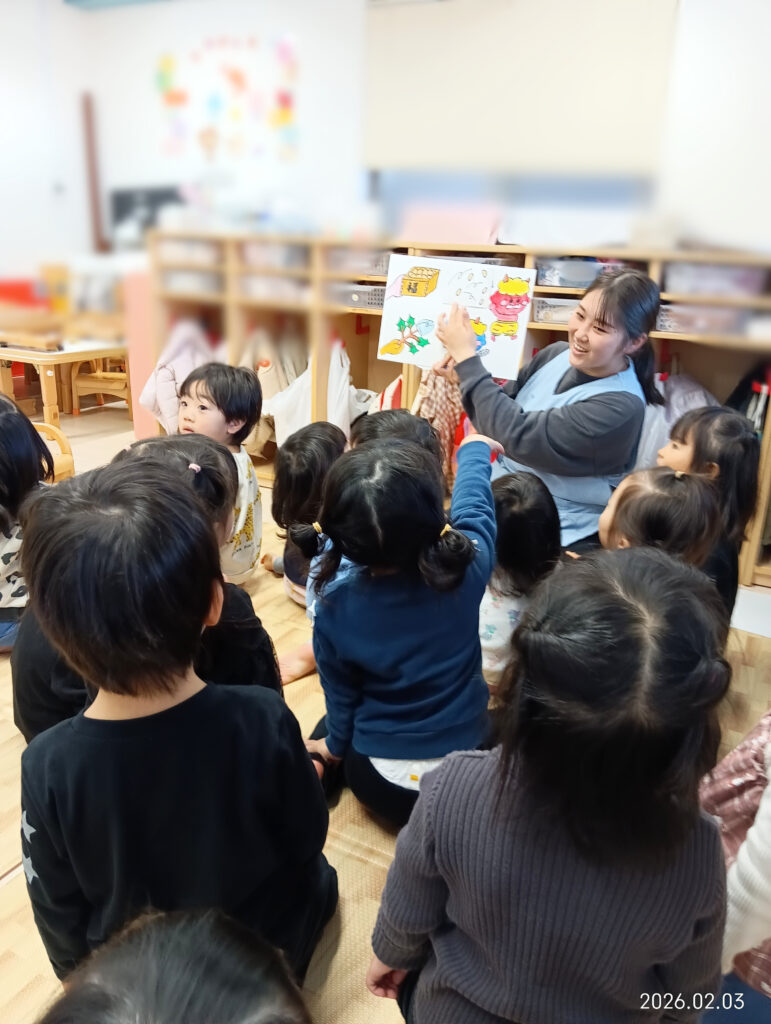 保育園の節分行事　豆まき　明石　保育園　おおぞら保育園　202602-1