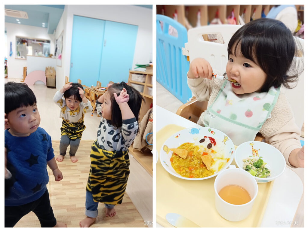 保育園の節分行事　豆まき　明石　保育園　おおぞら保育園　202602-5