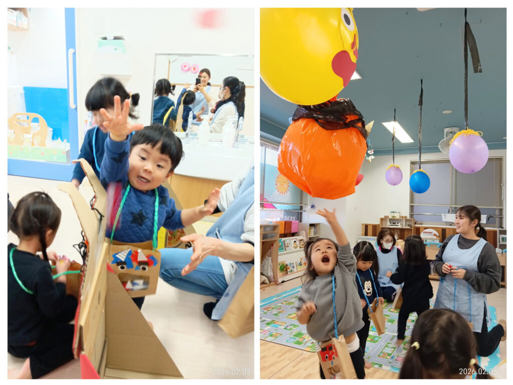 保育園の節分行事　豆まき　明石　保育園　おおぞら保育園　202602-2