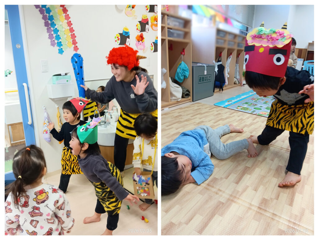 保育園の節分行事　豆まき　明石　保育園　おおぞら保育園　202602-4