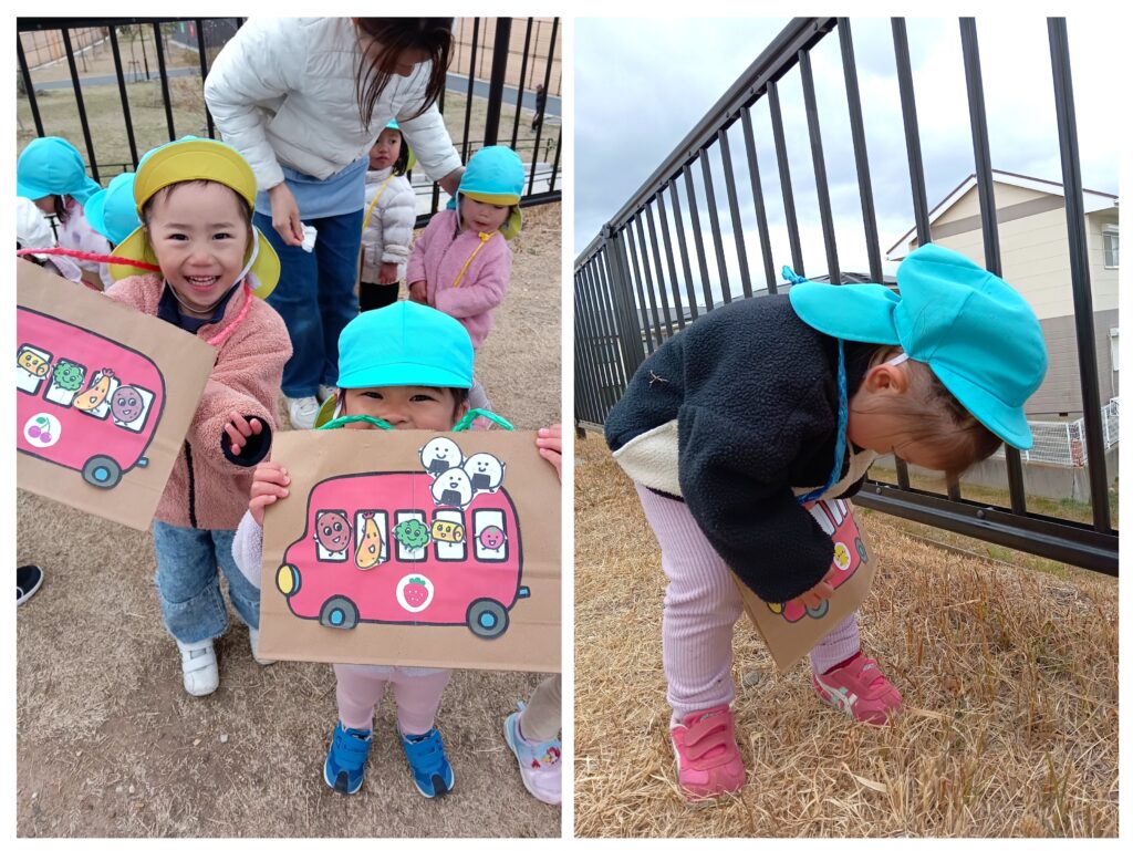 保育園のお別れ遠足でお弁当バス　明石　おおぞら保育園　2022603-3