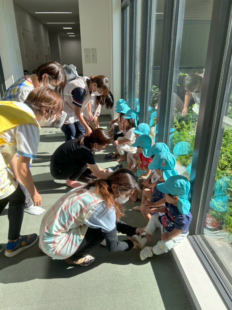防災の日　避難訓練　非常食　くじら保育園　淀川園　大阪　保育園　202509-2
