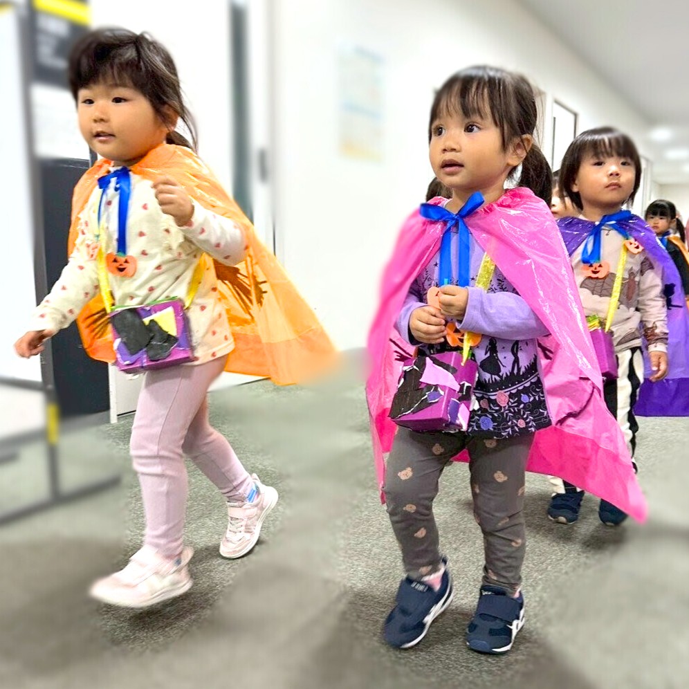 くじら保育園 淀川園のハロウィンで区役所パトロール