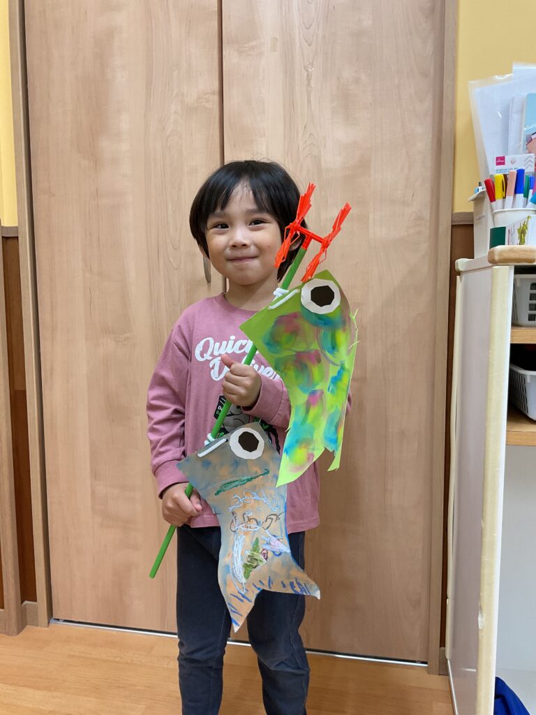 こいのぼり 製作 こどもの日 端午の節句 年齢別 保育園 くじら保育園 淀屋橋 202505-2